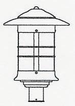 Arroyo Craftsman NP-14F-AC - 14" newport post mount fixture