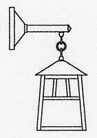 Arroyo Craftsman RB-8CR-AC - 8" raymond wall mount