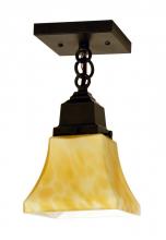 Arroyo Craftsman RCM-1-BK - ruskin one light ceiling mount