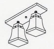 Arroyo Craftsman RCM-2-RC - ruskin 2 light ceiling mount