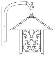 Arroyo Craftsman TRB-12ASAM-BK - 12" timber ridge wall bracket with ashbury  filigree