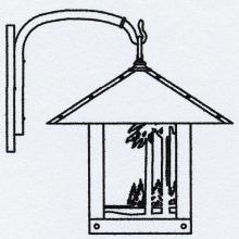 Arroyo Craftsman TRB-16DRGW-AB - 16" timber ridge wall bracket with deer filigree