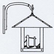 Arroyo Craftsman TRB-16HSAM-BK - 16" timber ridge wall bracket with horse filigree