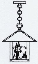 Arroyo Craftsman TRH-12MNAM-BK - 12" timber ridge pendant with mountain filigree