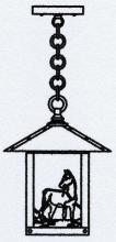 Arroyo Craftsman TRH-9HSF-S - 9" timber ridge pendant with horse filigree