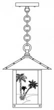 Arroyo Craftsman TRH-9PTF-AB - 9" timber ridge pendant with palm tree  filigree