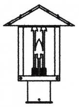 Arroyo Craftsman TRP-9ARGW-MB - 9" timber ridge post mount with arrow filigree