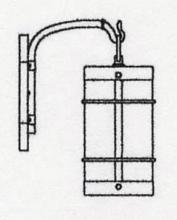 Arroyo Craftsman VB-7NRGW-AB - 7" valencia wall mount - no roof