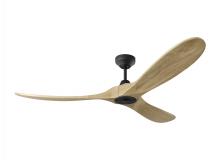  3MAVSM60MBKNH - Maverick Smart 60 Ceiling Fan in Midnight Black with Natural Honey Blades