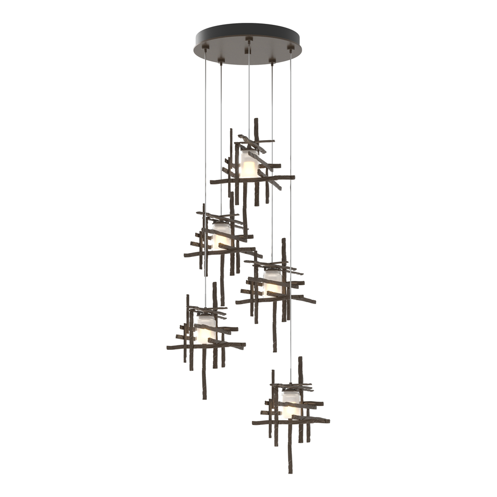 Tura 5-Light Frosted Glass Pendant