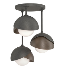 Hubbardton Forge 121374-SKT-20-05-GG0711 - Brooklyn 3-Light Double Shade Semi-Flush