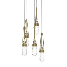  131120-SKT-LONG-84-YJ0434 - Link 5-Light Blown Glass Pendant