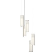  131124-SKT-LONG-85-GG0065 - Exos Glass 5-Light Pendant