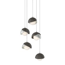  131125-SKT-LONG-82-07-GG0711 - Brooklyn 5-Light Double Shade Pendant