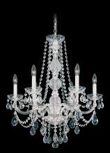 Schonbek 1870 1303-40H - Arlington 6 Light 120V Chandelier in Polished Silver with Clear Heritage Handcut Crystal