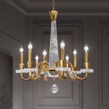 Schonbek 1870 S9334-76OH - Amadeus 8 Light 120V Chandelier in Heirloom Bronze with Optic Haze Quartz