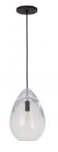  SLPD279CB - Sean Lavin Alina 1-light dimmable medium accent pendant with nightshade black finish and glass shade