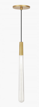  700TRSPPYLC1RNB-LED930 - Sean Lavin Pylon 1-light dimmable LED crystal light pendant with natural brass finish