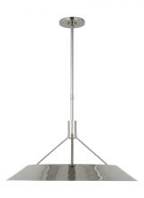  SLPD26727N - Sean Lavin Sospeso 1-light dimmable LED extra large pendant with polished nickel finish