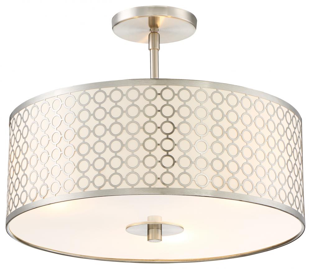 3 LIGHT SEMI FLUSH MOUNT