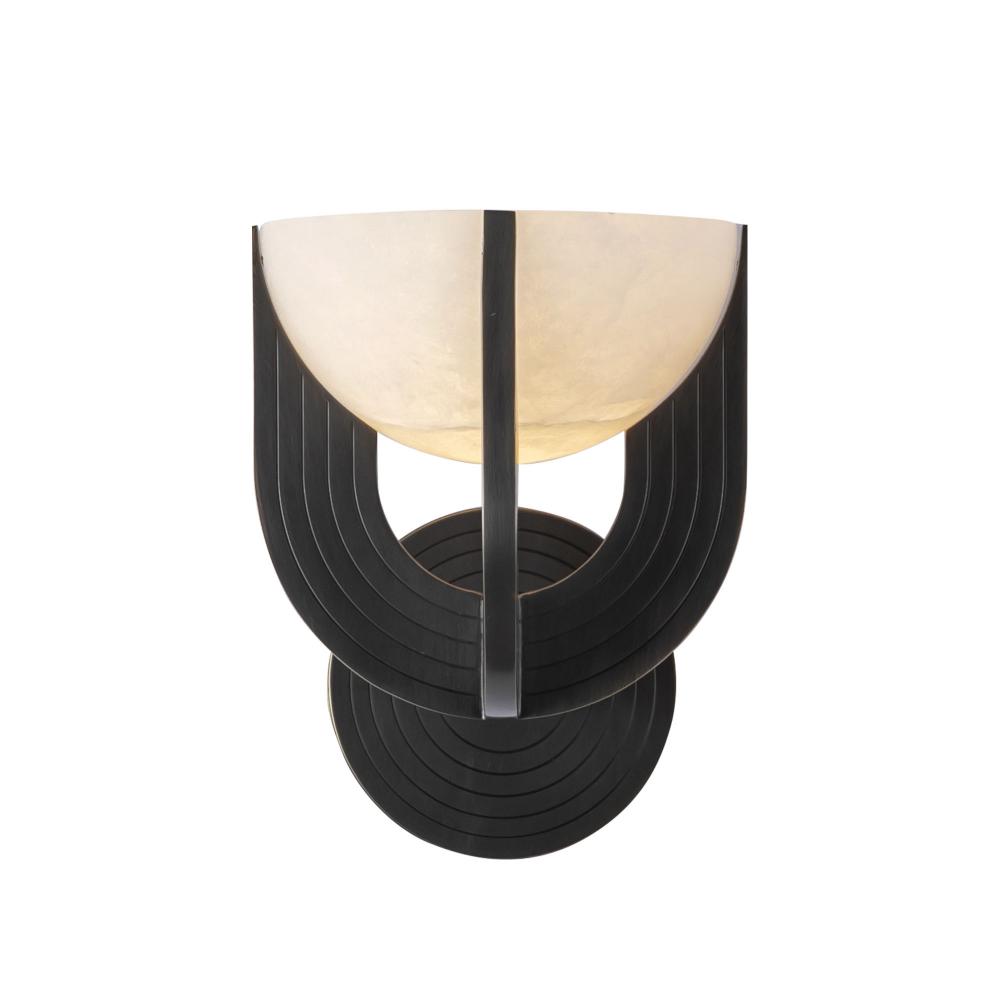 Colette 7-in Urban Bronze/Alabaster LED Wall Vanity