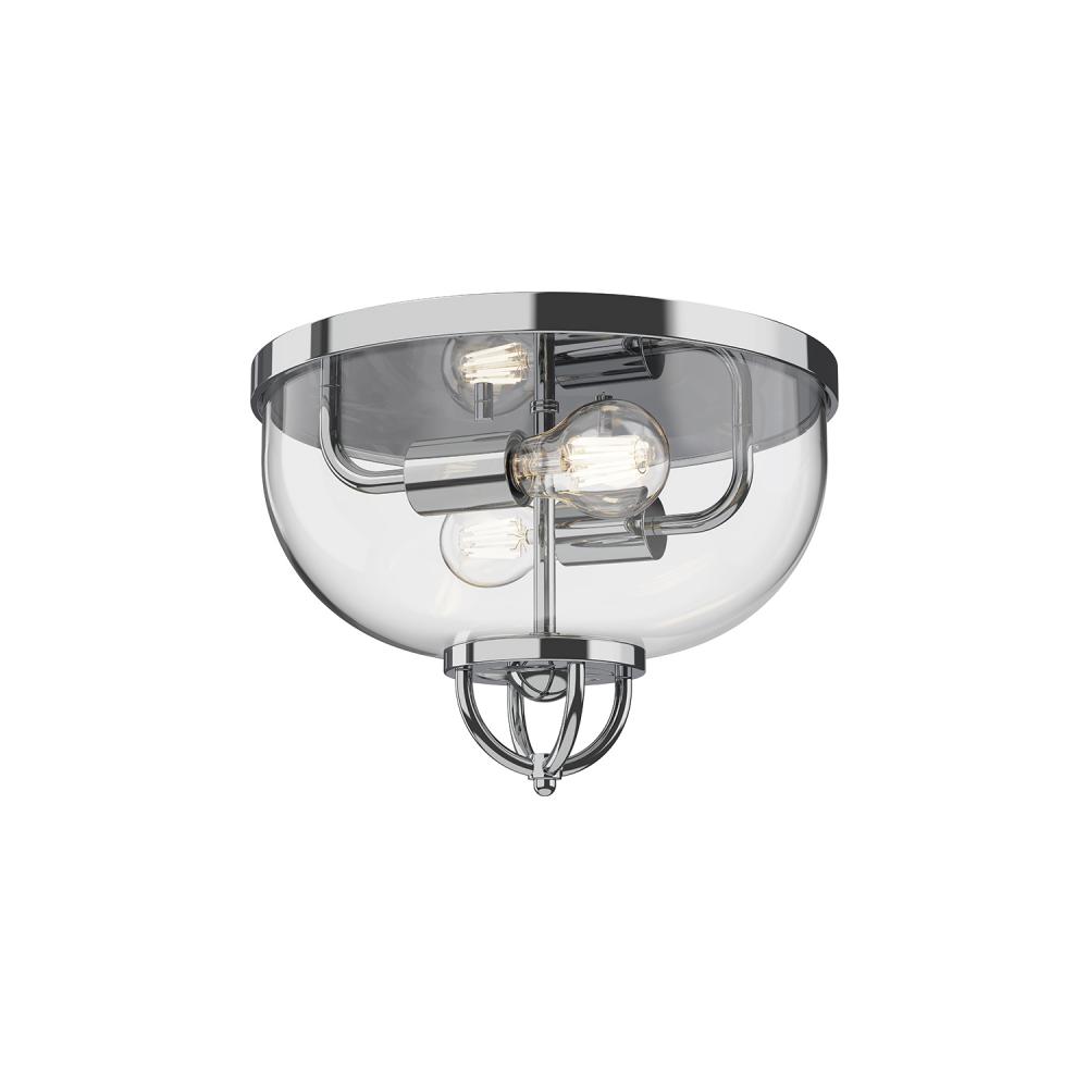 Lancaster 13-in Chrome 2 Lights Flush Mount