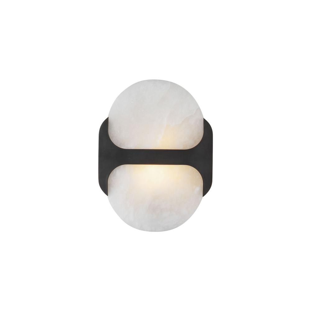 Odin 9-in Urban Bronze/Alabaster Socket Wall Vanity