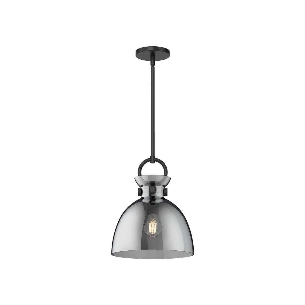 Waldo 11-in Matte Black/Smoked 1 Light Pendant