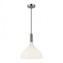 Alora Lighting PD532312BNOP - Belleview 12-in Brushed Nickel/Opal Glass 1 Light Pendant