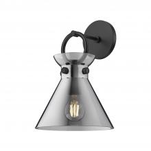 Alora Lighting WV412509MBSM - Emerson 9-in Matte Black/Smoked 1 Light Wall/Vanity