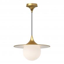 Alora Lighting PD525216BGOP - Fuji 16-in Brushed Gold/Opal Matte Glass 1 Light Pendant