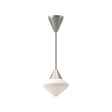 Alora Lighting PD537508BNOP - Nora 8-in Brushed Nickel/Opal Matte Glass 1 Light Pendant