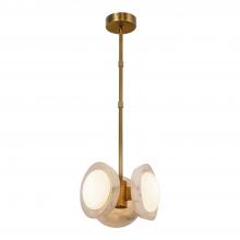  PD320313VBAR-UNV - Alonso 13-in Vintage Brass/Alabaster LED Pendant