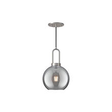 Alora Lighting PD601608BNSM - Soji 8-in Brushed Nickel/Smoked Solid Glass 1 Light Pendant