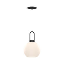  PD601608MBOP - Soji 8-in Matte Black/Opal Matte Glass 1 Light Pendant