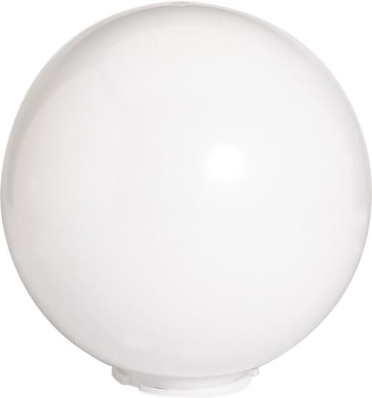 10 Inch White Acrylic Globe; 10 inch Diameter; 4 inch Fitter