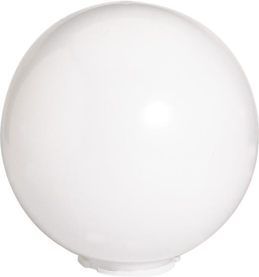 14 Inch White Acrylic Globe; 14 inch Diameter; 5-1/4 inch Fitter