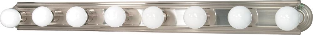 8 Light - 48" Vanity Strip - Brushed Nickel Finish