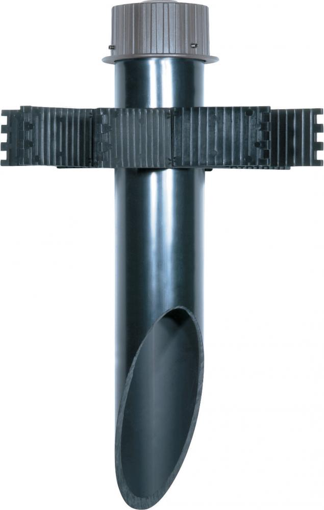 3" Diameter Mounting Post- PVC- Light Gray Finish