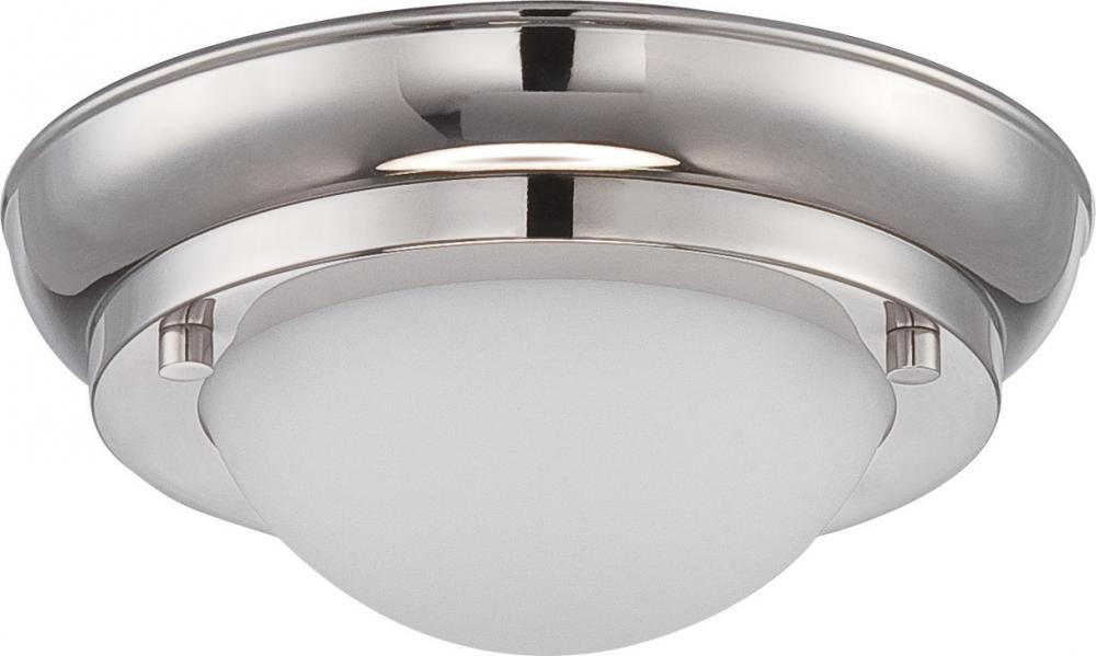 Poke - Mini LED Flush Fixture with Satin White Glass