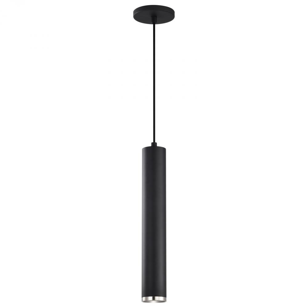 Century; 12 Watt; 16"; LED Pendant; Matte Black and Brushed Nickel Finish