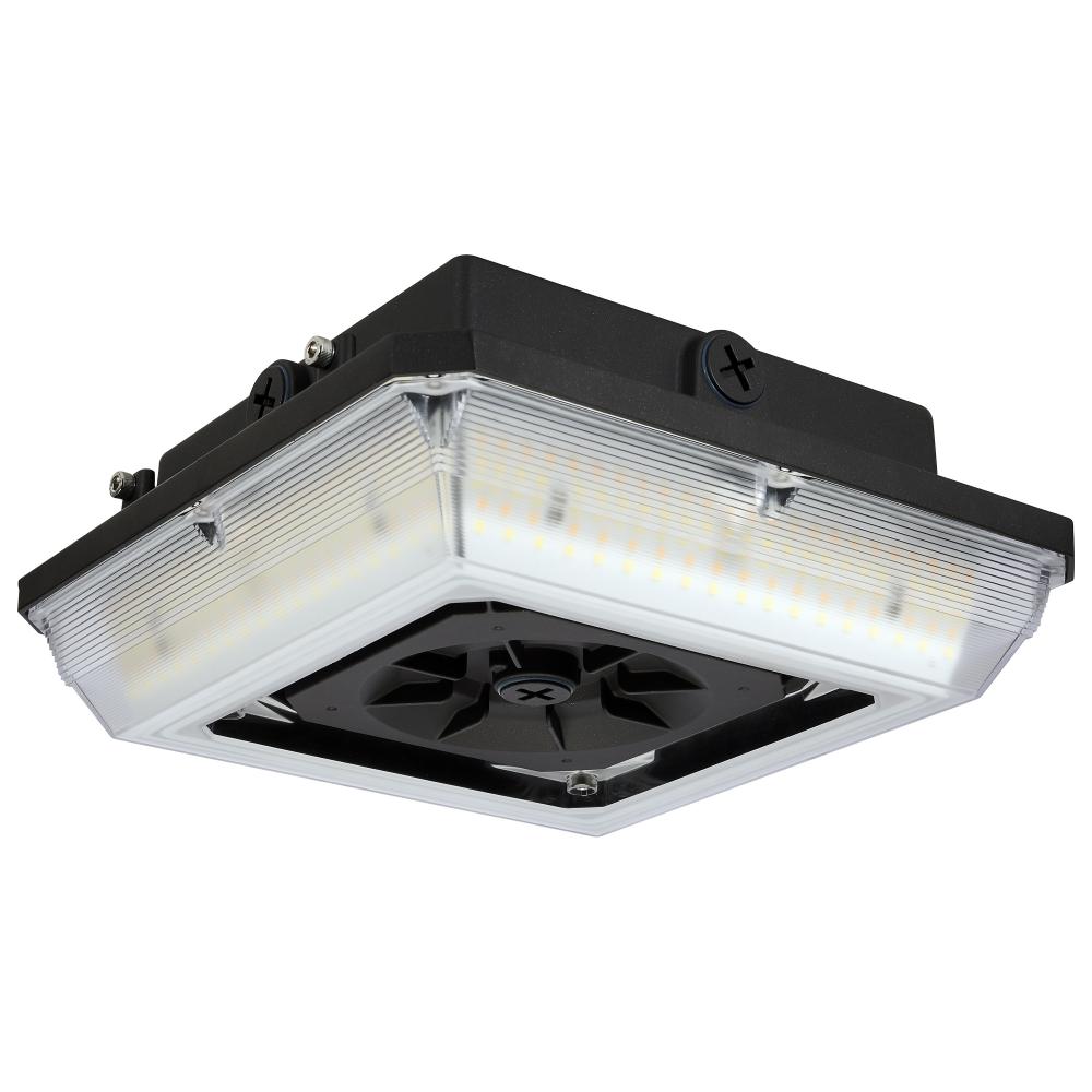 Square LED; Wide Beam Angle Canopy Light; 3K/4K/5K CCT Selectable; 60W/75W/90W Wattage Selectable;