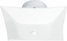 Nuvo SF77/824 - 2 Light - 12" Flush with White Square Glass - White Finish