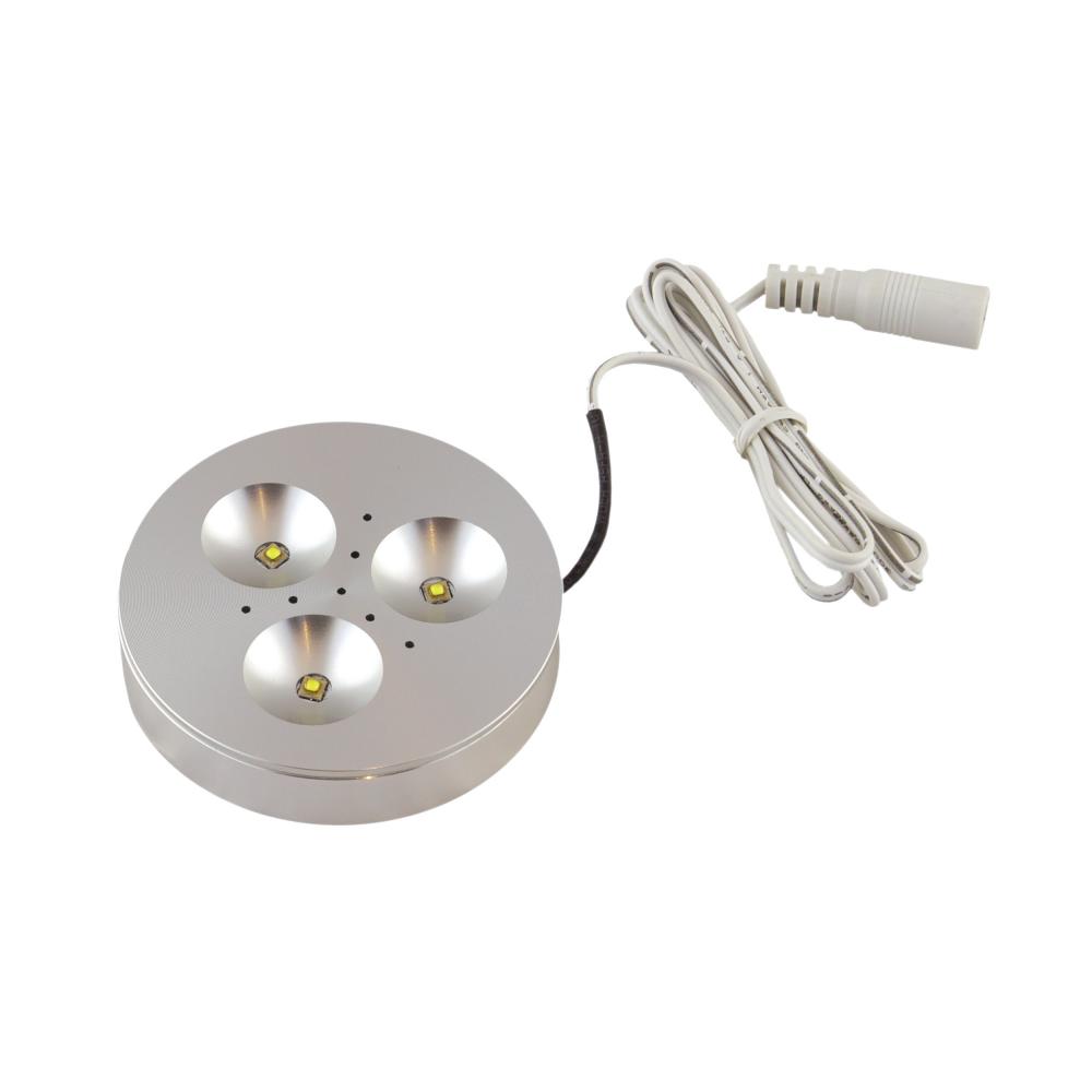 TRIANT LED Puck Light - 12V, 3000K, 82 CRI, Brushed Aluminum