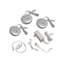 Diode Led DI-0175 - LED Brushed Aluminum 3-Puck Light Kit