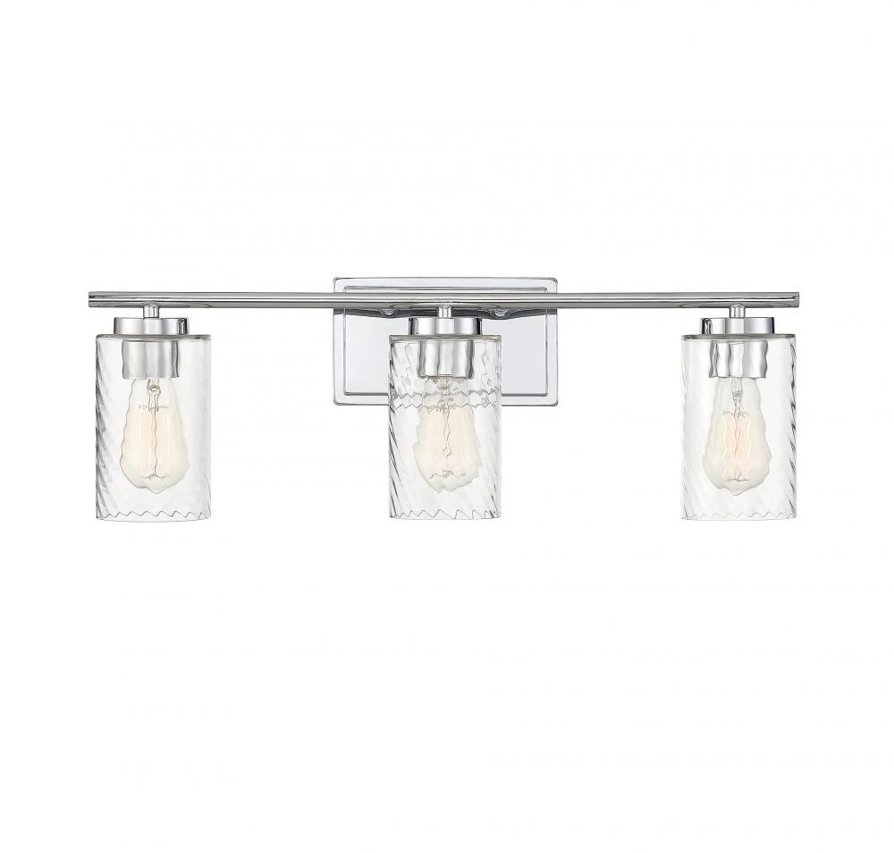 3-Light Bathroom Vanity Light in Chrome