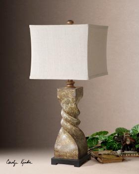 One Light Brown Table Lamp