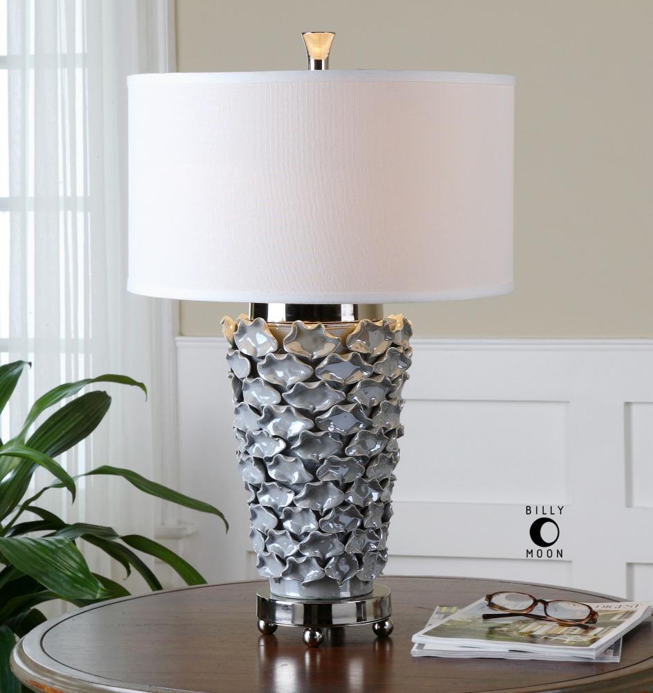 Uttermost Petalo Pearl Gray Table Lamp