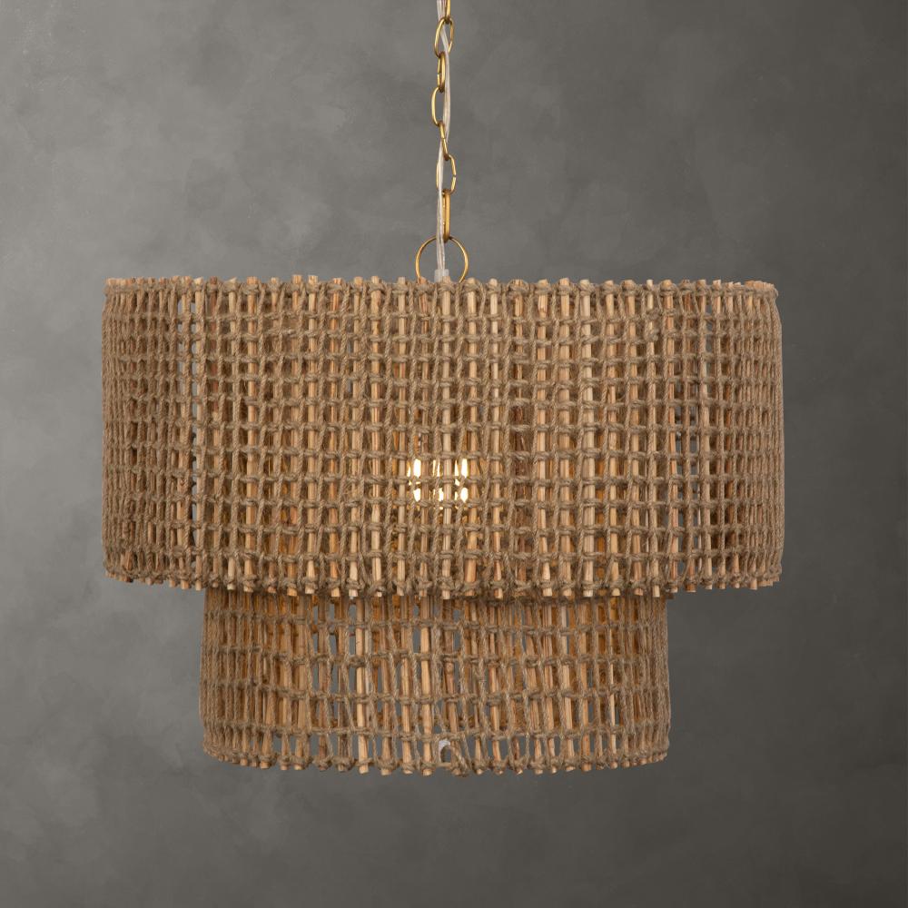 Biswas Woven Jute 1 Light Pendant