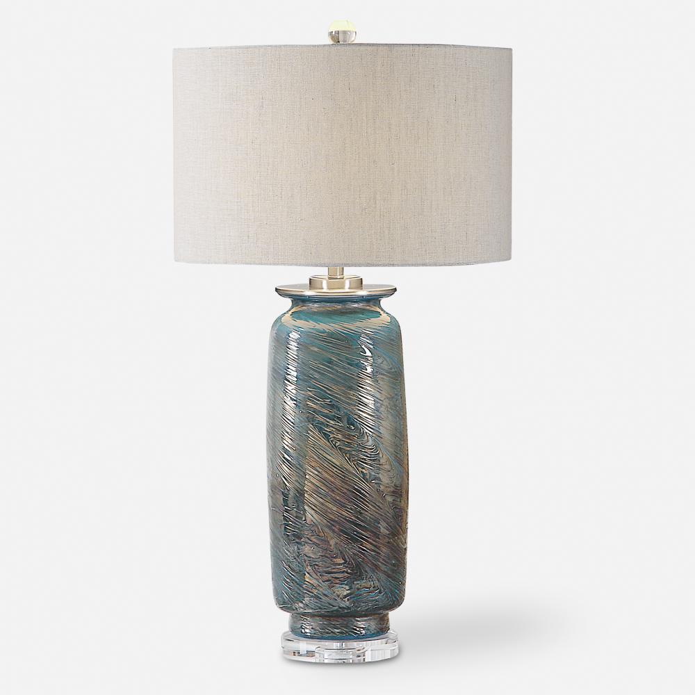 Olesya Swirl Glass Table Lamp